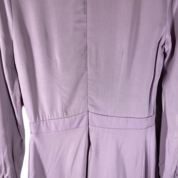 JustFab New Long Sleeve Pleated Purple‎ Size Medium Fit Flare Business Casual - Picture 15 of 15